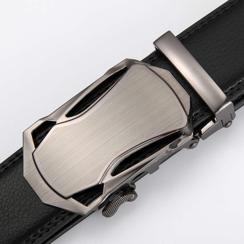 

Taobao men's auto buckle leather belt, Black