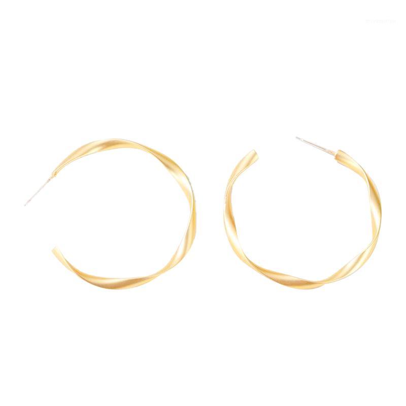 

Retro Irregular Round Matte Metal Women's Earrings Simple Fashion Geometric Holiday Jewelry Gift1