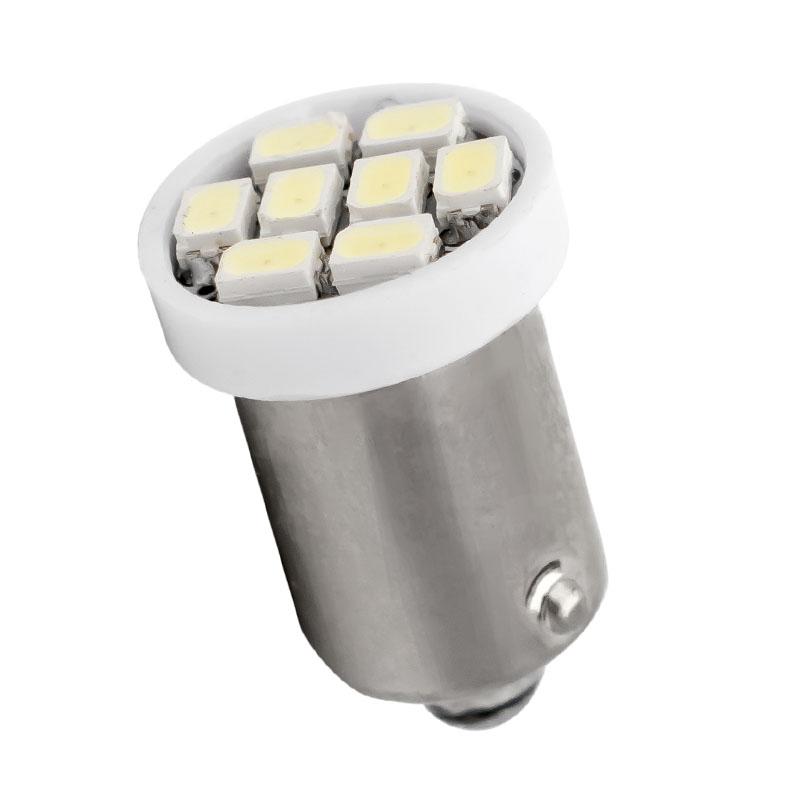 

1pcs BA9S T4W 8 led 1210 smd auto Clearance Lights car marker light parking BULBS reading dome Lamp license plate light 12V, As pic