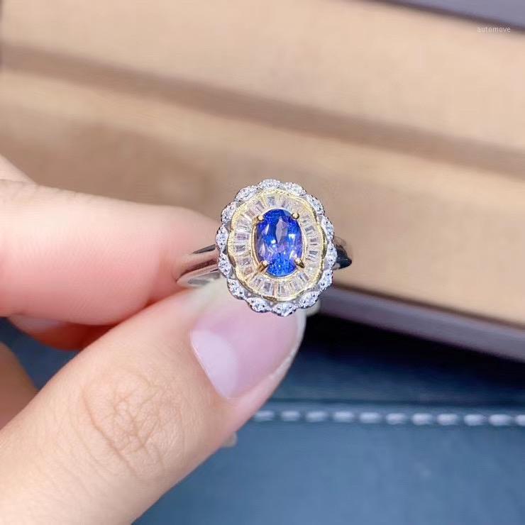 

New Arrival Natural Real Tanzanite Ring Wedding Engagement Rings for Women 925 sterling silver Ring1