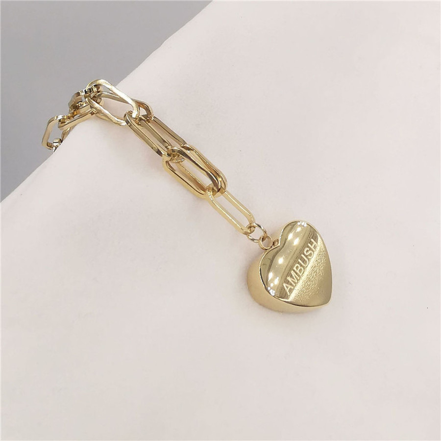 

2021 New Titanium Alloy Solid Ambush Heart-shaped Necklace Men Women Accessories P87h