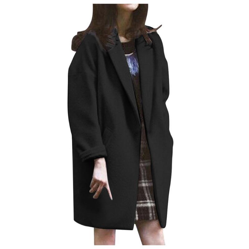 

Womens Clothes Casual Jacket Coats Lapel Cashmere Wool Blend Trench Long Coat Vintage Keep Warm Outwear Oversize Jacket Blends, Khaki