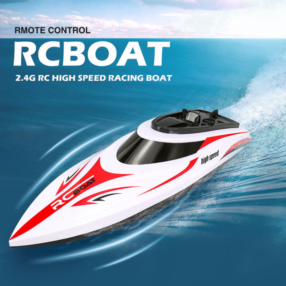 

H830 RC Boat 25km/h High Speed Fast Ship With Cooling Water System Retreat and Saliboat Reset Waterproof RC Boats Toys Gifts, Red