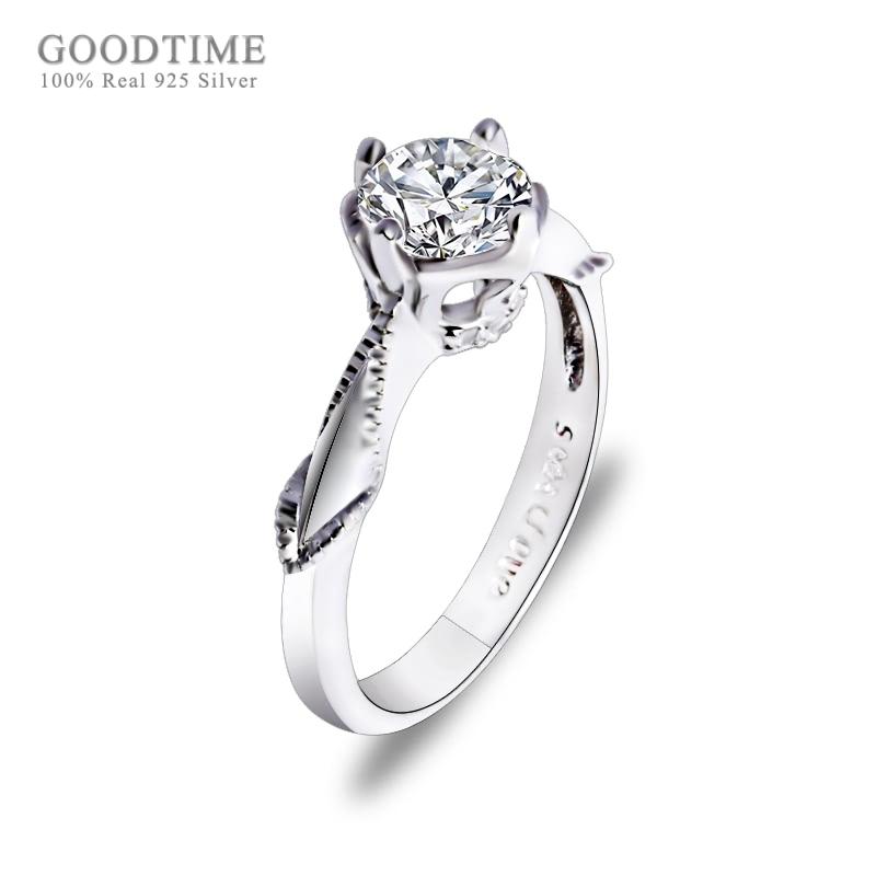 

Cluster Rings Fashion Women Wedding 100% 925 Sterling Silver Ring Jewelry Accessories Crystal Zircon For Couple Valentine's Day