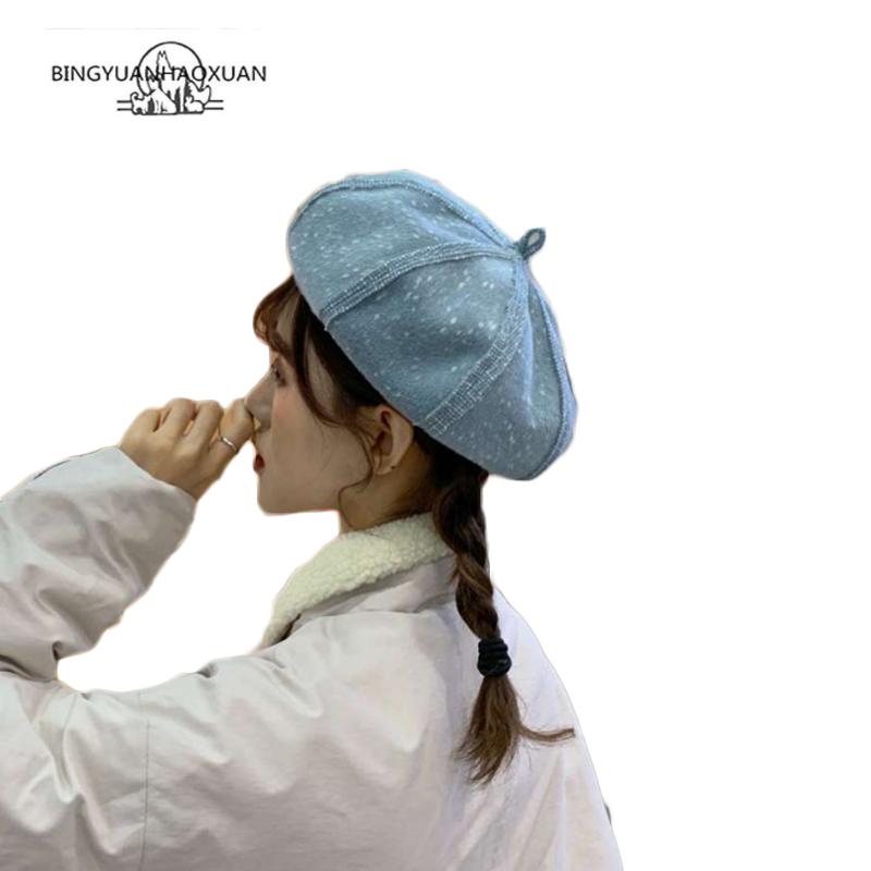 

Berets Plaid Beret Hat Vintage Retro Autumn Winter Hats For Women French Painter Ladies Artist, Beige