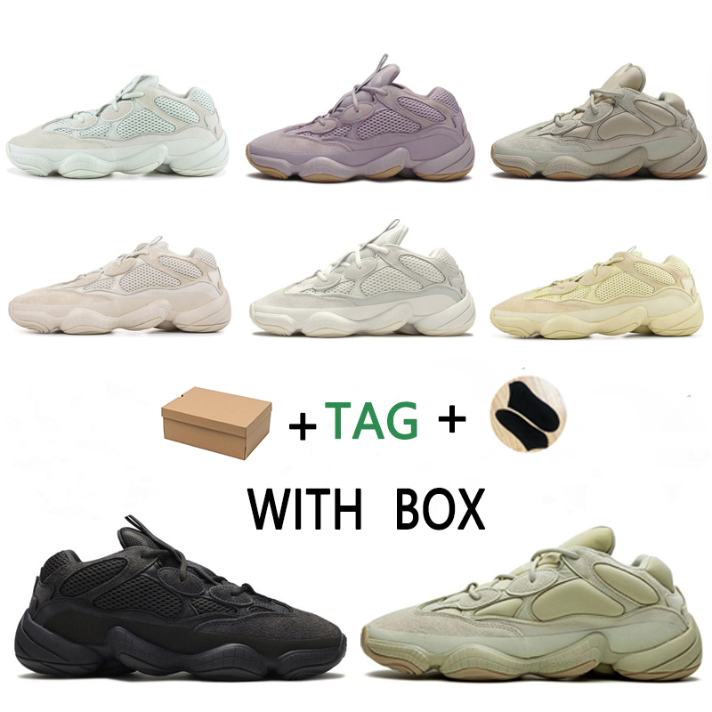 

2020 Soft Vision Stone Bone White Shoes Men Women Moon Yellow Utility Blush 500s Salt Kanye West 500 Designer Sports Sneakers Wave Runner #7, Box