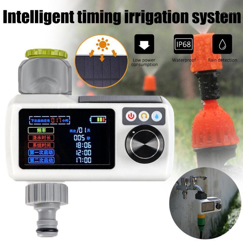 

Automatic Electronic Irrigation Controllers Solar Power Water Timer LCD Garden Watering Home Digital Intelligence Equipments