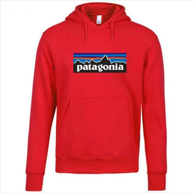 

2020 Hot Patagonia Mens Hoodies Spring Autumn New Fleece Hooded Mountain Letters Printed Sweatshirts free shipping, Black