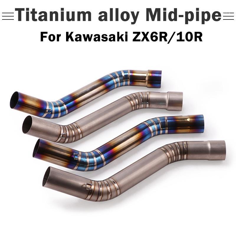 

51 mm Mid Pipe for ZX6R ZX636 ZX10R Ninja Motorcycle Titanium Alloy Exhaust Pipe Slip On Delete Original Catalyst1