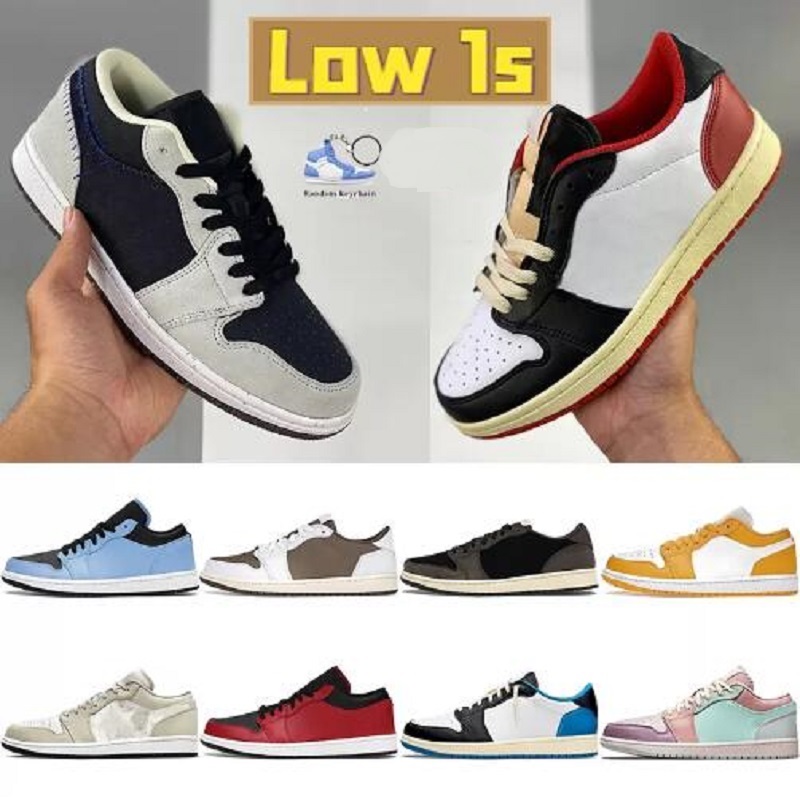 

Man mens Jumpman Low 1 1s basketball shoes top OG black toe court purple SP Shoe men women sneakers Eur 36-46 without box, Color 47