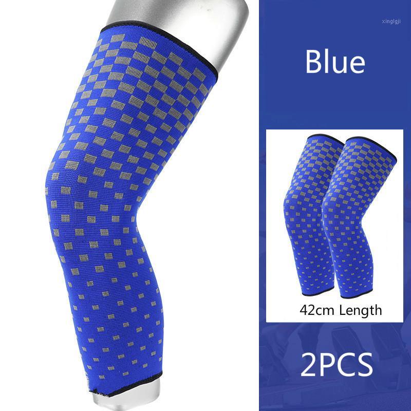 

2 Pcs Lattice Stripe Sports Knee Protector Pads Non Slip Bandage Leg Support Leggings Long KneePads Warm Sleeve Leggings Wraps1, Black