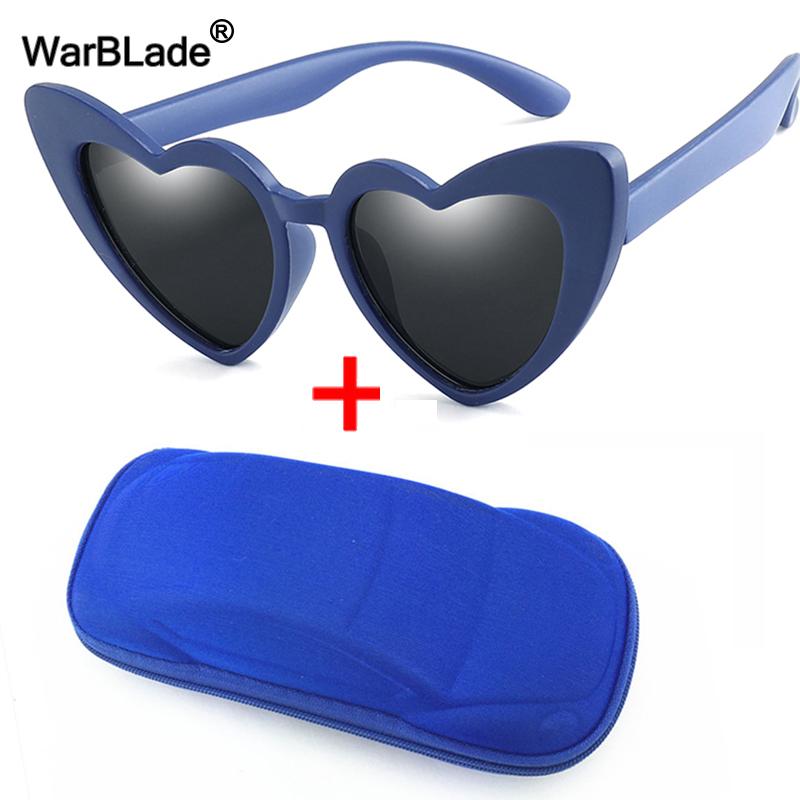 

WarBLade Children Sunglasses Kids Polarized Sun Glasses Heart Boys Girls Glasses UV400 Baby TR90 Silicone Safety Frame Eyewear