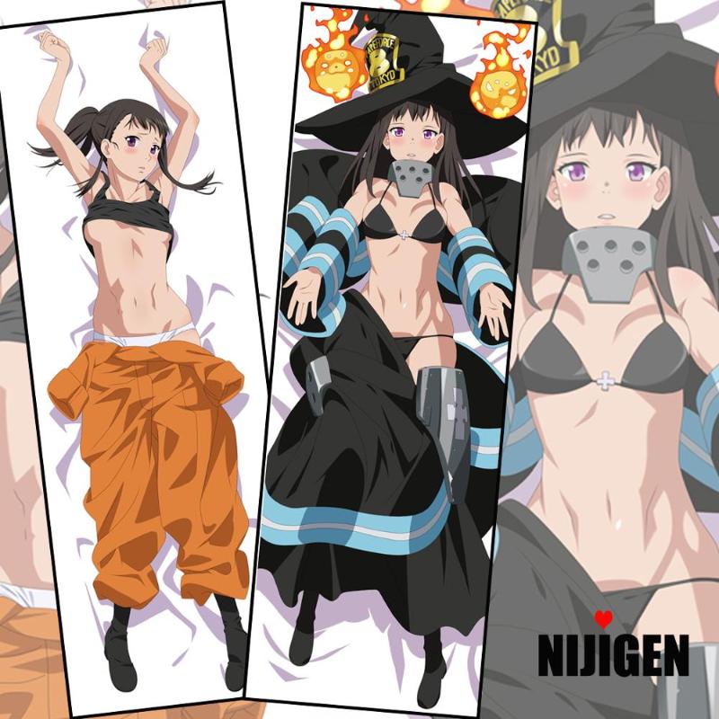 

Enn Enn no Shouboutai Kotatsu Tamaki Anime Dakimakura Decorative Pillow Case Cover Hugging Body, 911019