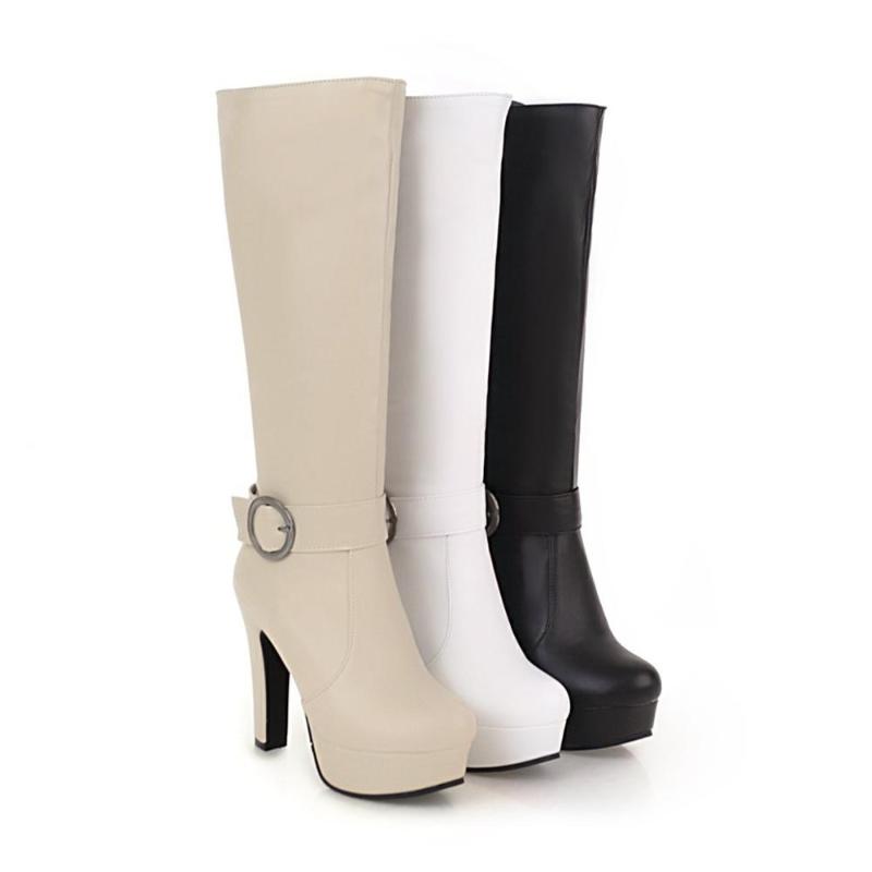 

Lady Boots Booties Woman 2020 High Heels Brand Women's Shoes Round Toe Winter Footwear Ladies Stiletto Fashion Rubber