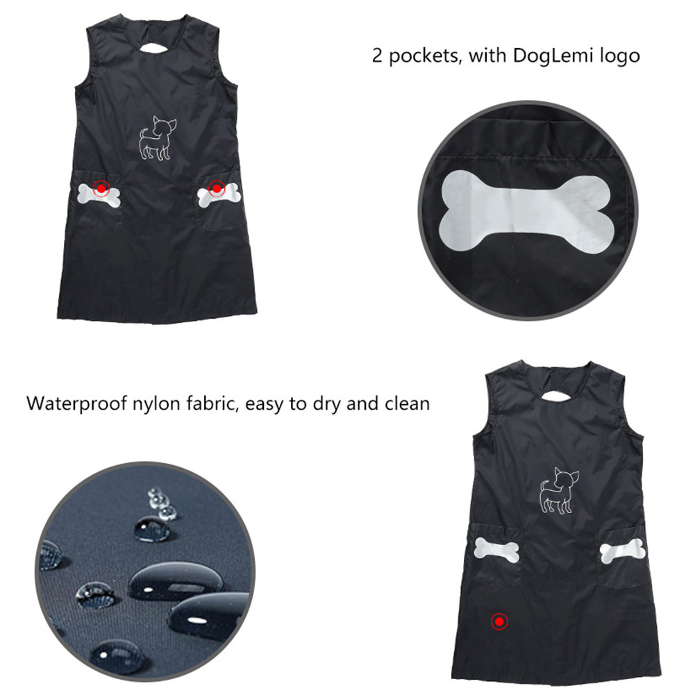 Pet Groomer Work Clothes Waterproof Nylon Grooming Apron With Pockets