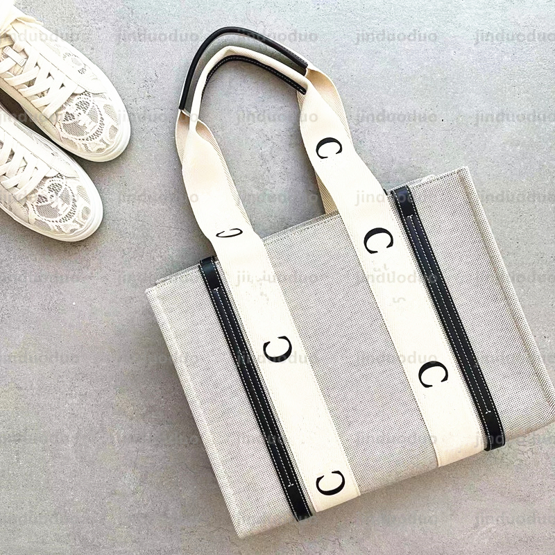 

5A quality Women handbags WOODY Tote shopping bag handbag high NYLON hobo fashion linen Large Beach bags luxury designer travel Crossbody Shoulder Wallet Purses, Brown