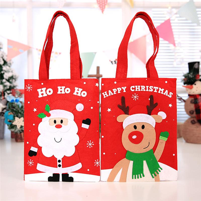 

Christmas Decorations 2020 New Christmas Eve Cartoon Children's Gift Bag Portable Candy Bag Apple Gift Festive For Home