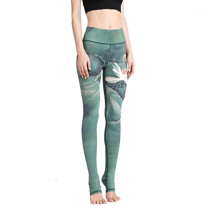 

Floral Fitness Yoga Pants Women Leggings Workout Sports Running Leggings Sexy Push Up Gym Training Wear Elastic Slim Pants1, Blue