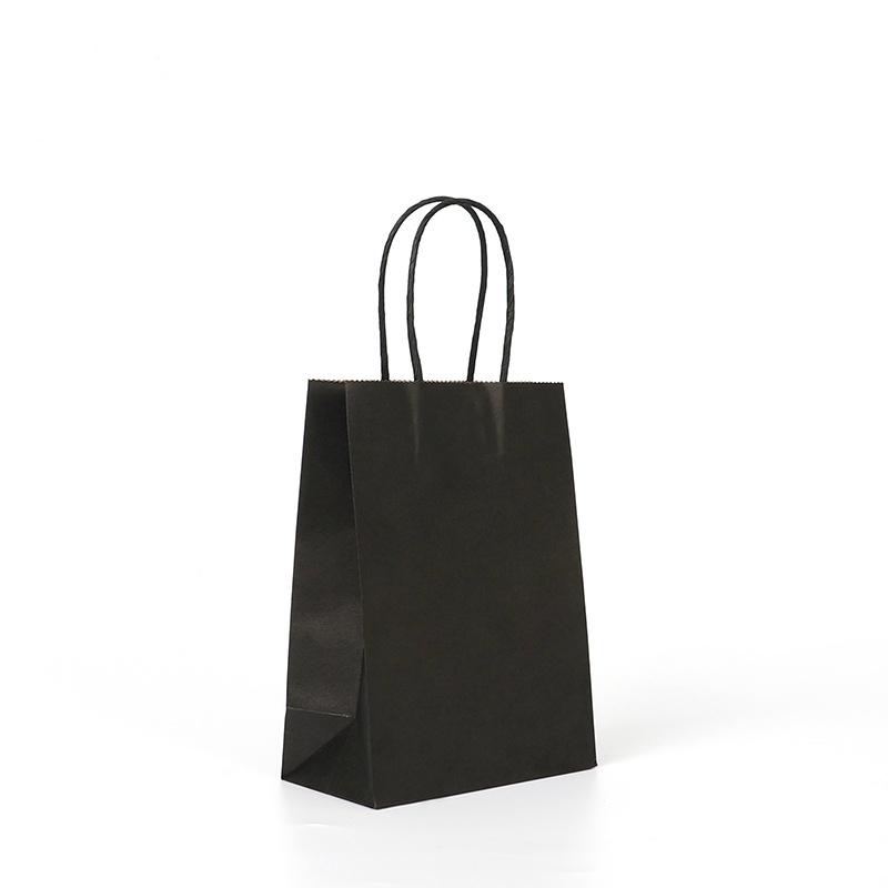 

30pcs/lot Gift Bags with Handles Multi-function Black Paper Bags 3 Size Recyclable Environmental Protection Paper Bag