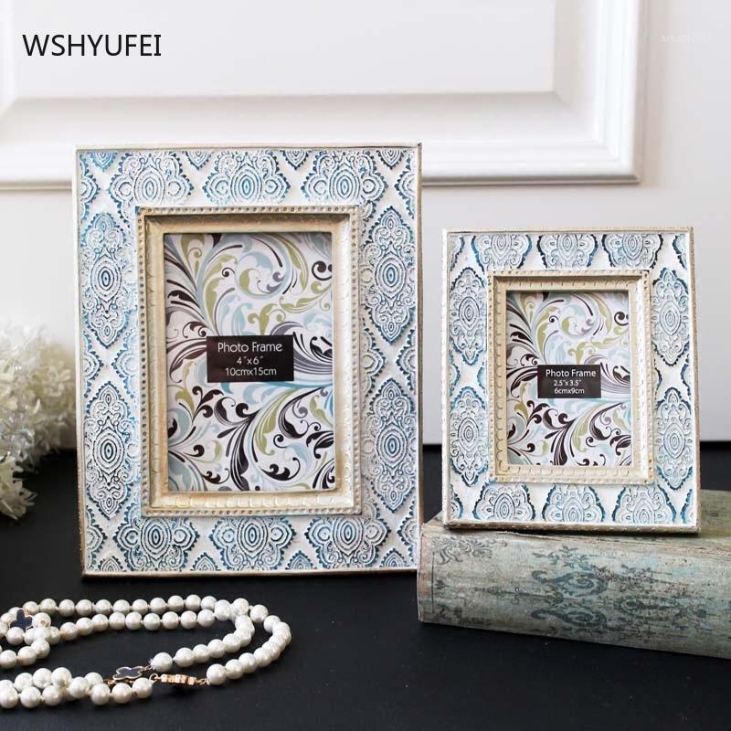 

WSHYUFEI 3/6 inch resin photo frame Desktop decoration Cute picture frame Vintage wall art Home office supplies1