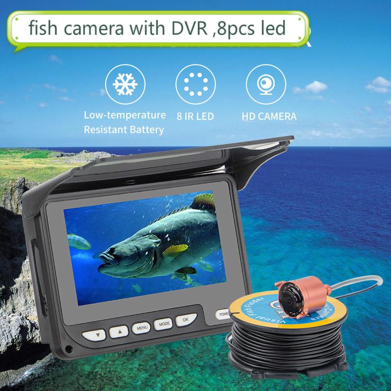 

Underwater Fishing Camera 4.3" Inch 15M 30M 1200TVL Fish Finder 8pcs Infrared Lamp For Ice/Sea