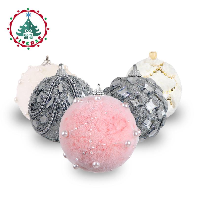 

inhoo 7/8cm Merry Christmas Rhinestone Glitter Baubles Balls Christmas Tree Hanging Ornaments Decor foam balls Styrofoam