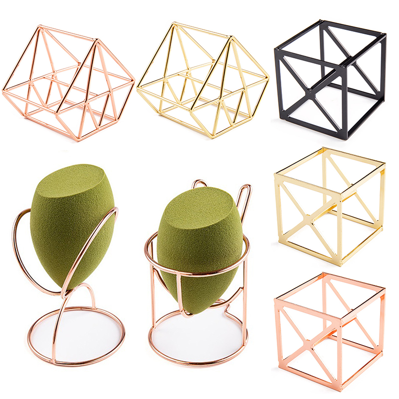 

13 Styles Optional Cute Bow Diamond Beauty Egg Shelf Powder Puff Storage Rack Beauty Egg Tray Metal Drying Bracket Makeup Tools