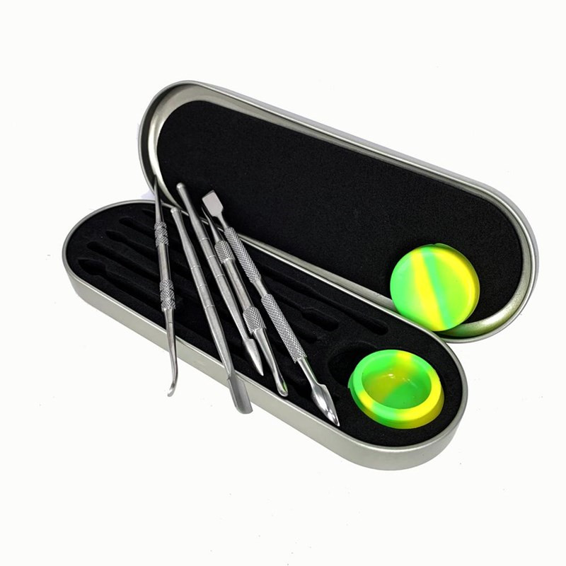 

wax vaporizer skillet vapes dabber tool thick oil wax tools dry herb wax atomizer dabber tool with silicon container box