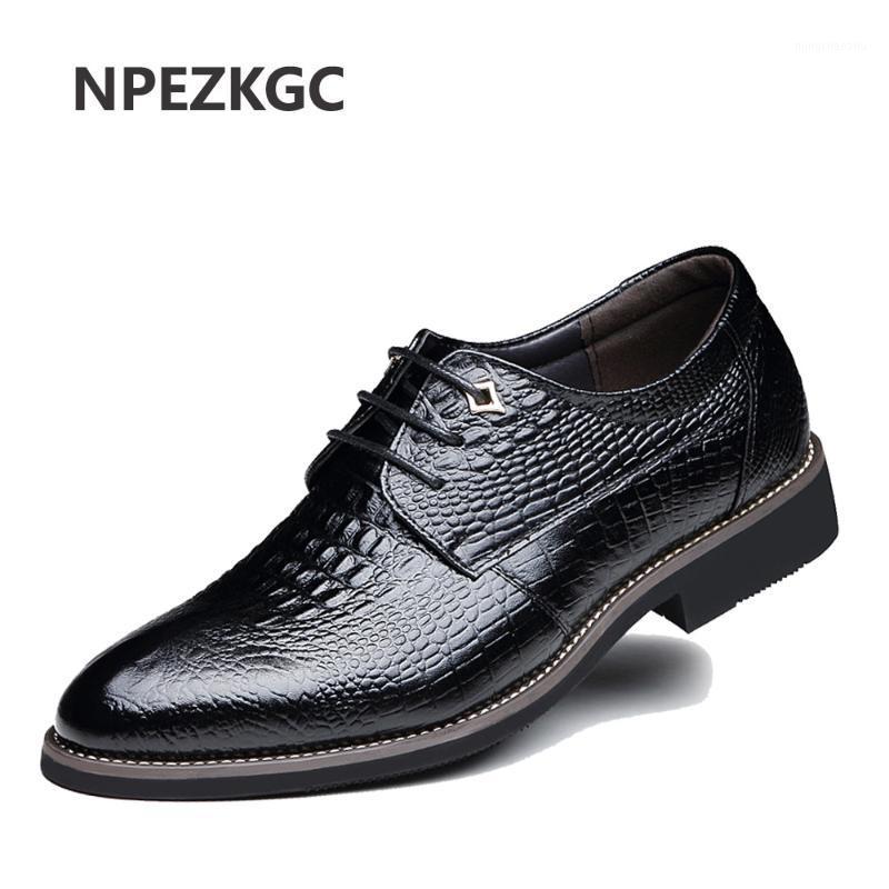 

NPEZKGC 2020 New Business Male Shoe Fashion Men Wedding Dress Formal Shoes Leather Luxury men office social party shoes1, Black
