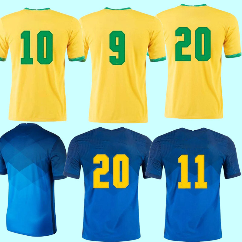 

BRAZILS soccer jersey 22 JESUS RAPHINHA MARCOS COUTINHO CASEMIRO FABIO FREDERICO PAQUETA MILITAO Maillots football Shirt 2022 Men + Kids Kits Customized Version, Men home