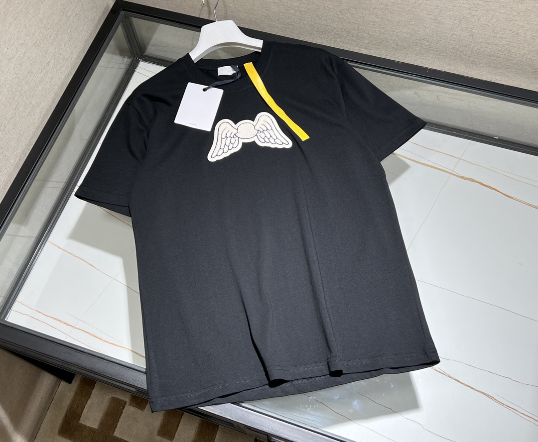 

2022 summer fashion designer short sleeve t shirts ~ US size S- high-quality cotton material embroidery design mens luxury t shirt, White