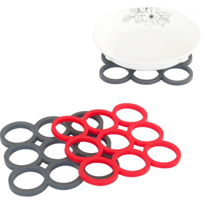 

Multifunctional Nine Holes Silicone Mats Pads Non-Slip Heat Resistant Cushion Place Mat Pot Holder Table Accessories1