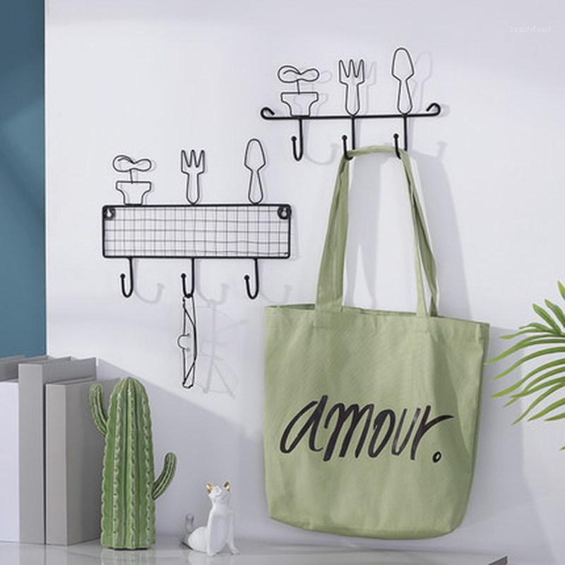 

Key Hook Hanger Nordic Decorative Coat Hook Creative Metal Hooks Wall Hanging Keys Wall Decorative Cap Cloth Storage Racks1