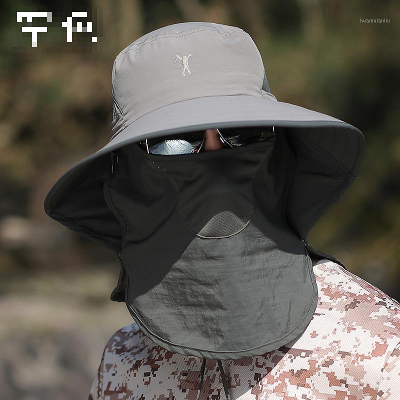 

2020 New Men Women Sun Face Mosquitos Protector Hat Big Wide Brim Neck Flap Fishing Climbing Hunting Travel Camping Hiking Cap1, Green