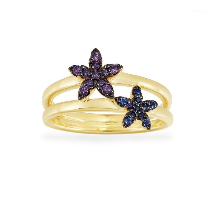 

2020 Fashion autumn new tropical flower ring fashion simple personality retro elegant luxury romantic ladies jewelry1