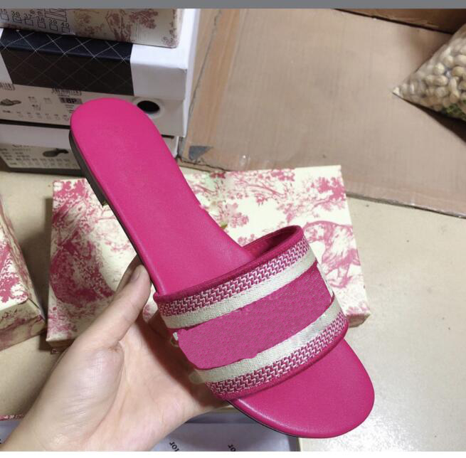 

2021 New spring Hot sale Women DWAY COTTON SANDALS designer fashion indoor slipper Plush Women slide cotton embroidery Casual shoes, Black
