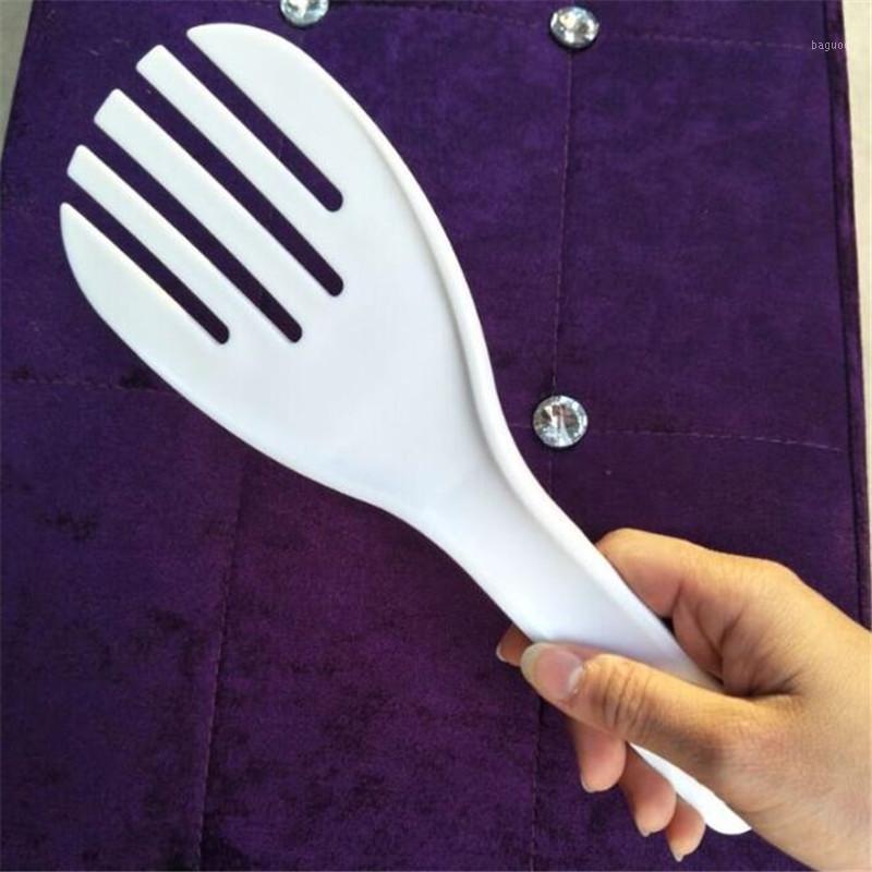 

White Rice Paddle Plastic Meal Spoon Non Stick Kitchen Gadgets Hand Roll Spoons Rice Shovel1