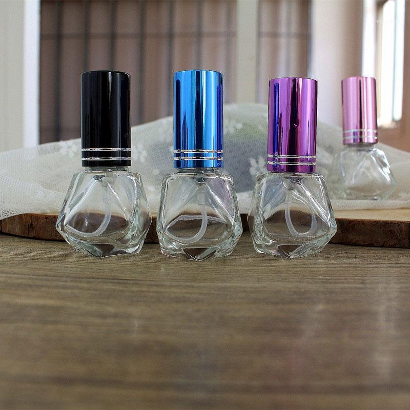 

Colorful Spray Bottle Diamond Shape Parfum Atomizer Clear Perfume Jars Portable Container Gorgeous Empty Glass Bottle 25pcs/lot1