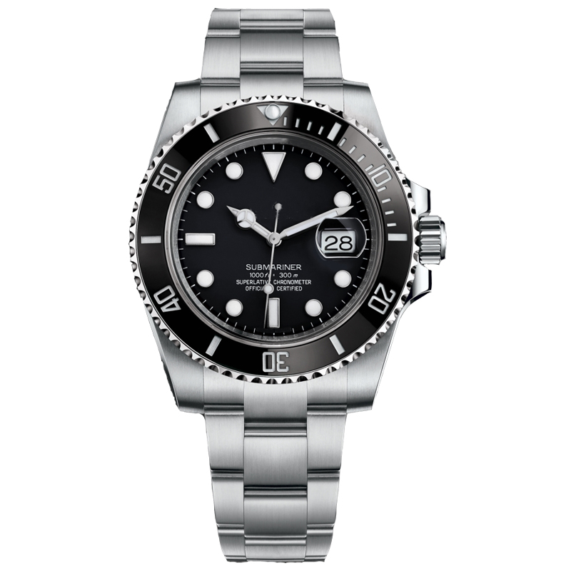 

2021 Top Watch Men Automatic high quality Silver Strap Blue Stainless Mens Mechanical Orologio di Lusso Wristwatch 5ATM waterproof, Add waterproof