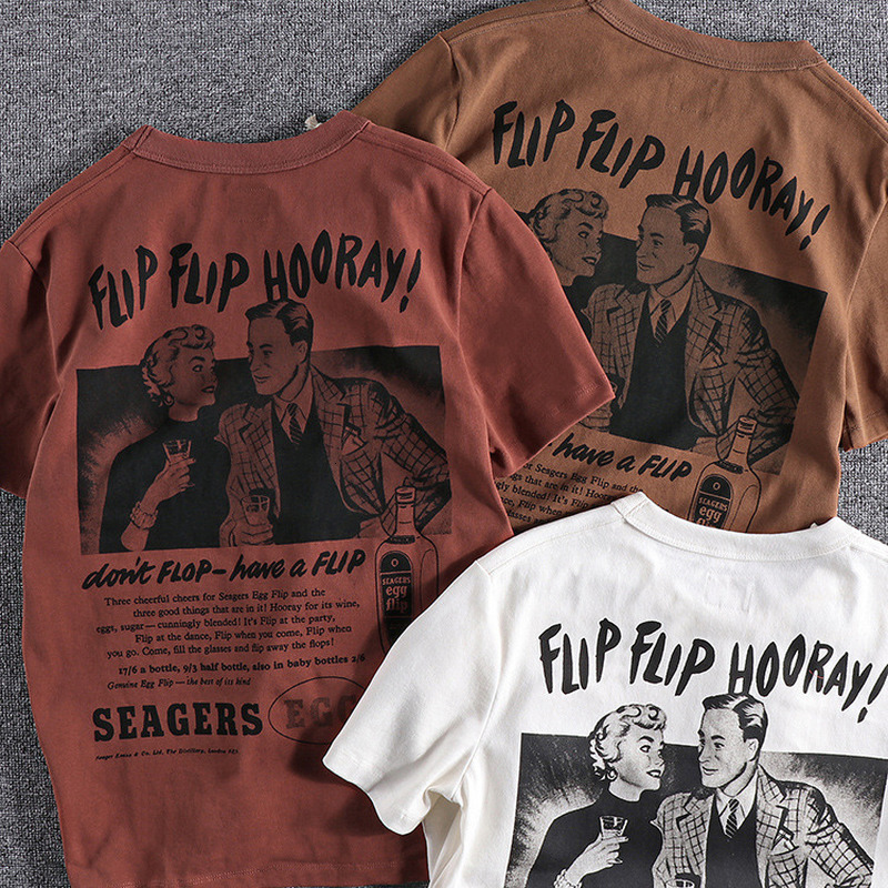 

2021 New Double-sided Printing Ins Trend Short-sleeved T-shirt Summer Pure Cotton Comfortable Graphic Tees Men Streetwear L3mu, As shown