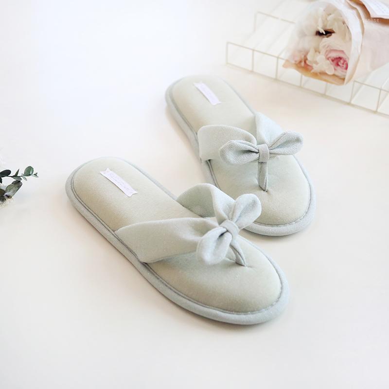 

New Cute Women Slippers Summer Home House Flip Flops Indoor Ladies Cotton Slides Brand Shoes1, Light green