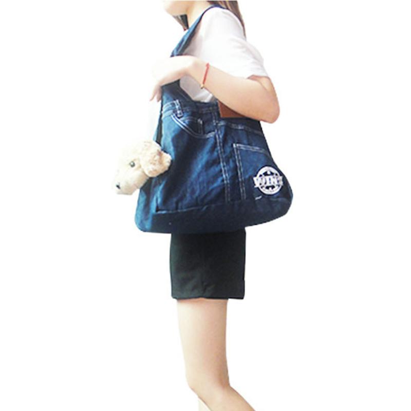 

Cats Shoulder Accessories Breathable Travel Denim Backpack Handbag Storage Tote Multi Function Carrier Bag Lightweight Pet Dog