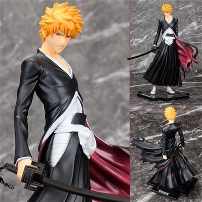 

20cm Height Anime Bleach Kurosaki Ichigo PVC Action Figures Toy Great Gift for Kids Y200421