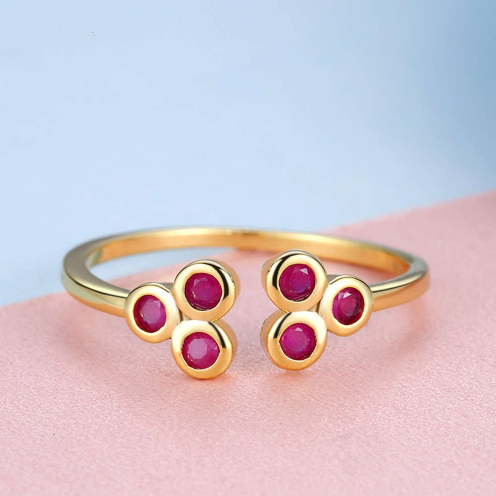 

Luxurys Designers Fashion Jz318 temperament women's diamond imitation diamond ring simple wind plated gold ring