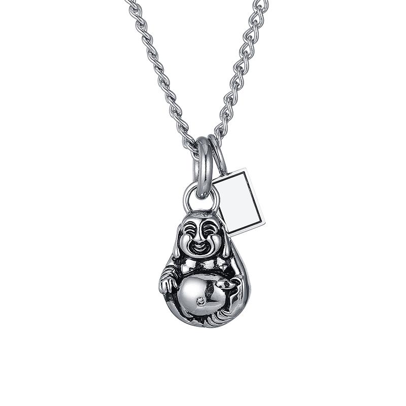 

Good Quality Buddha Pendant With Necklace Vintage China Style Pendant Men Women Fashion Steel Pendants Jewelry BP001-tag