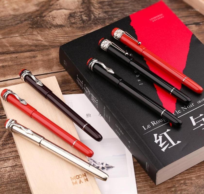 

Moonman Master F9 Metal Fountain Pen Snake / Spider Piston Ink Pen F Nib 0.5mm Original Box1, Red