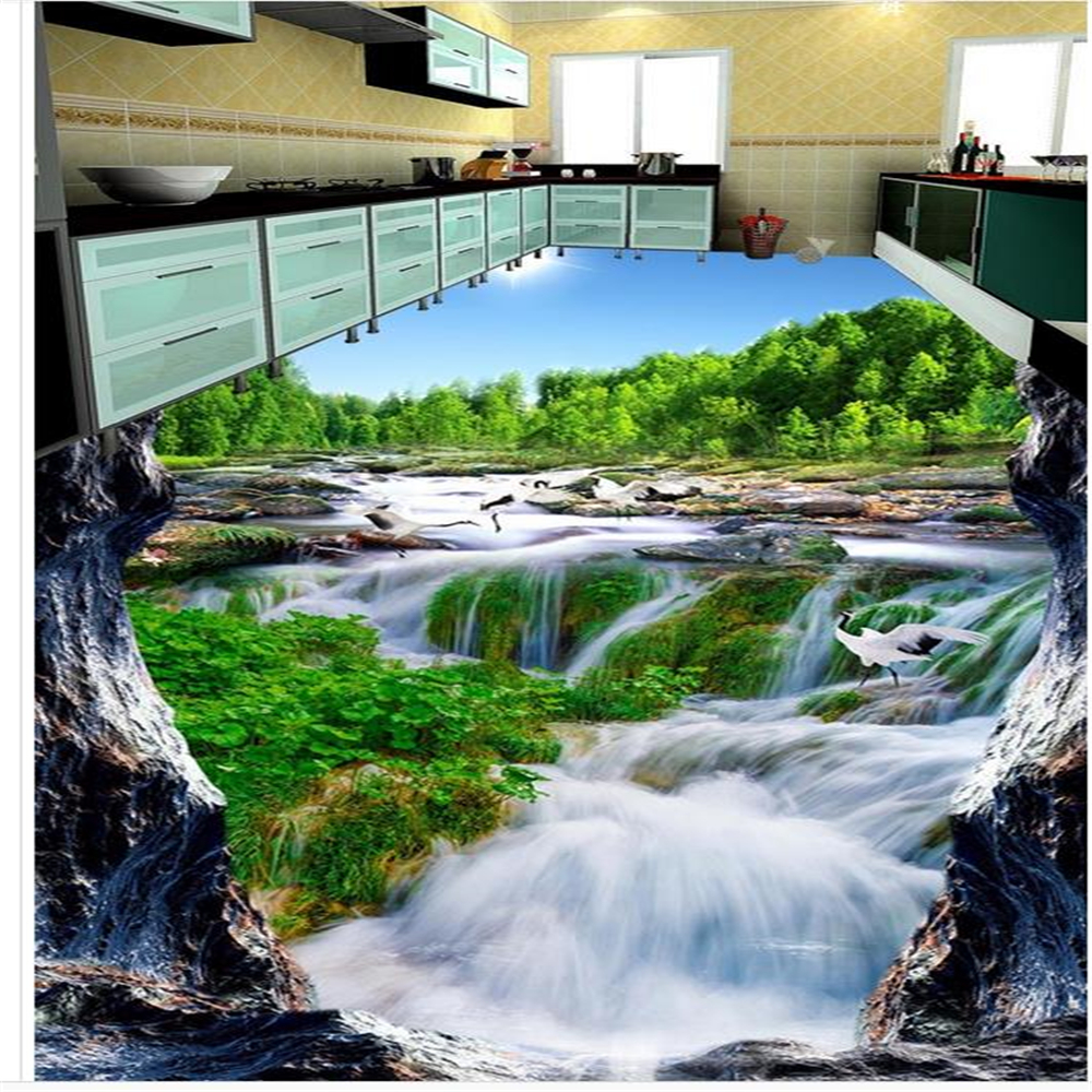 

modern wallpaper for living room pvc self-adhesive wallpaper nature scenery landscape floors, Green