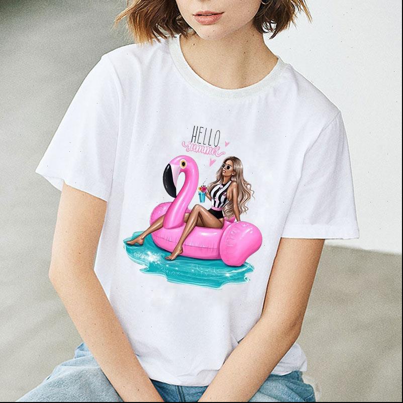 

new summer women cartoon graphic printed t shirt fashion round neck woman clothing casual short sleeve tshirts tees, White