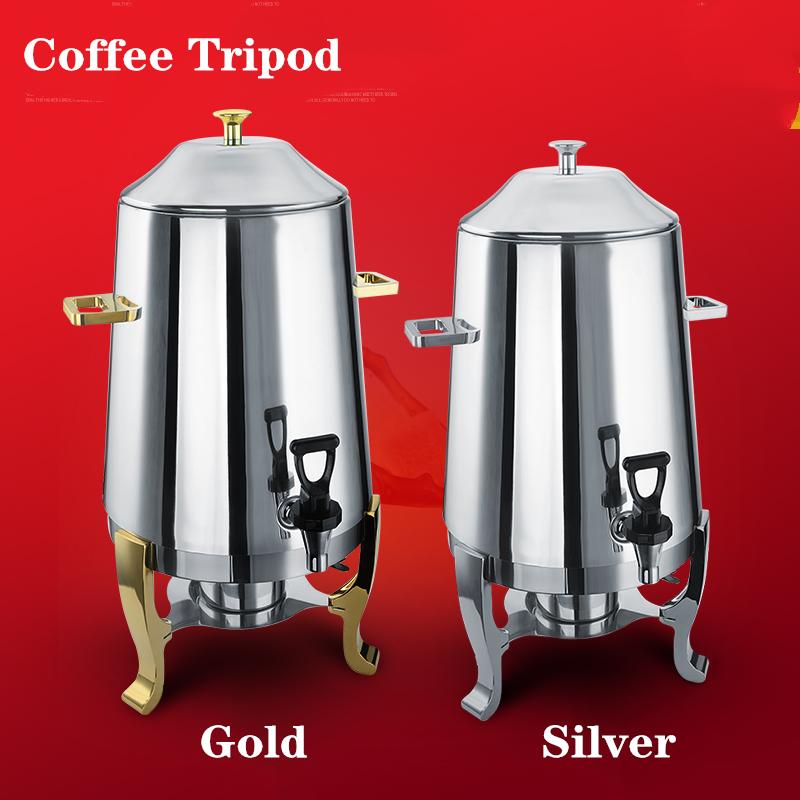 

coffee container with tap Stainless steel coffee / / beverage/milk dipenser with faucet buffet hotel restaurant service 8L