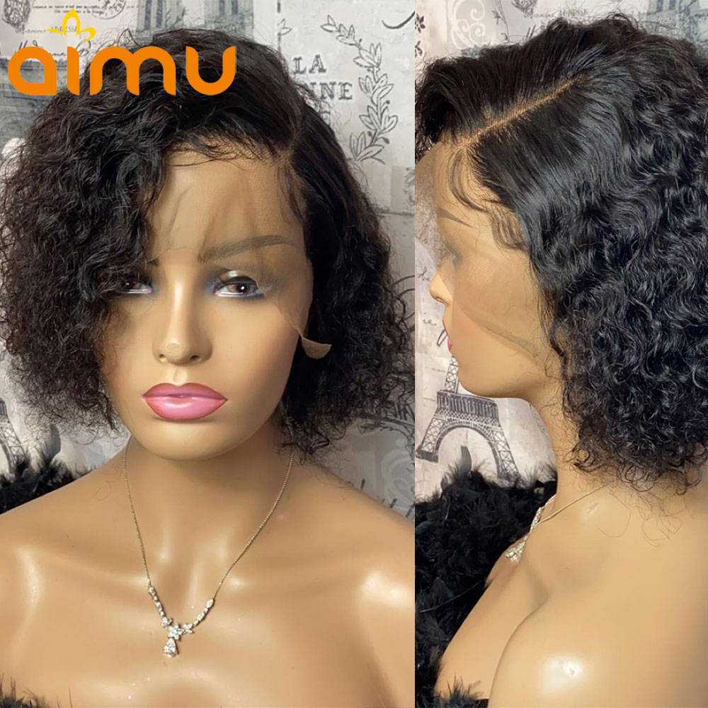 

Curly Bob 13x4 Lace Front Human Hair Wigs Short Bob Curly Wig For Black Women 4x4 Closure 150 Density Pre Plucked Brazilian Remy